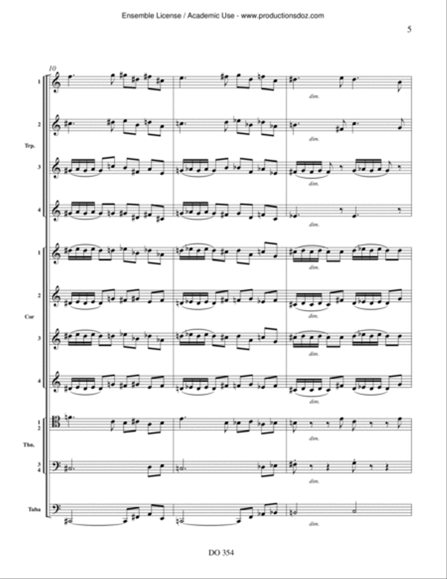 Fanfare pour une fête Fanfare pour une fête Orchestra scores gallery preview page 5