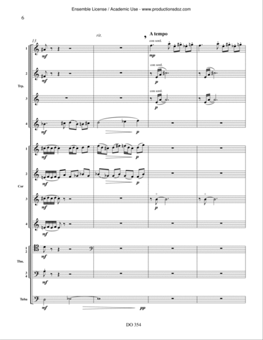 Fanfare pour une fête Fanfare pour une fête Orchestra scores gallery preview page 6