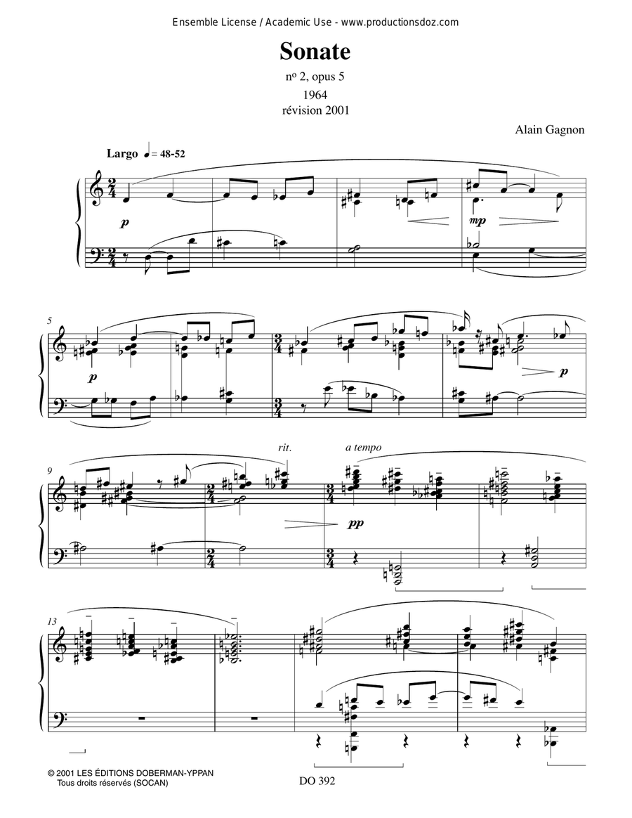 Sonate no. 2, op. 5 Sonate no. 2, op. 5 Piano Solo scores gallery preview page 2