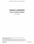Four Yiddish Songs