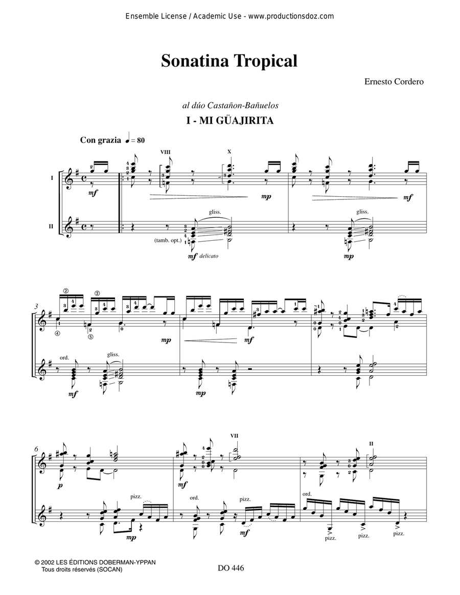 Sonatina Tropical Sonatina Tropical Classical Guitar scores gallery preview page 3
