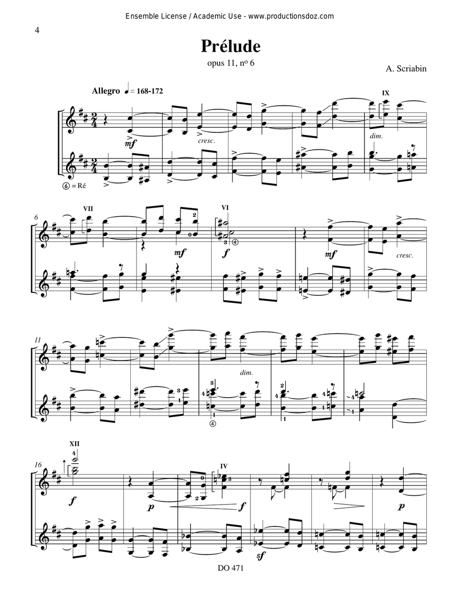 Huit préludes Huit préludes Classical Guitar scores gallery preview page 4