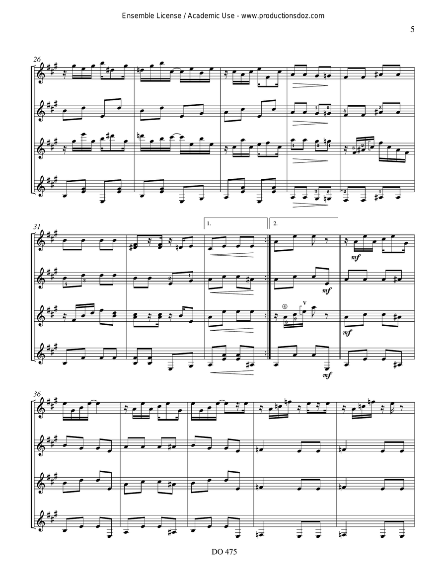 Maple Leaf Rag & The Cascades Guitar Ensemble scores gallery preview page 5