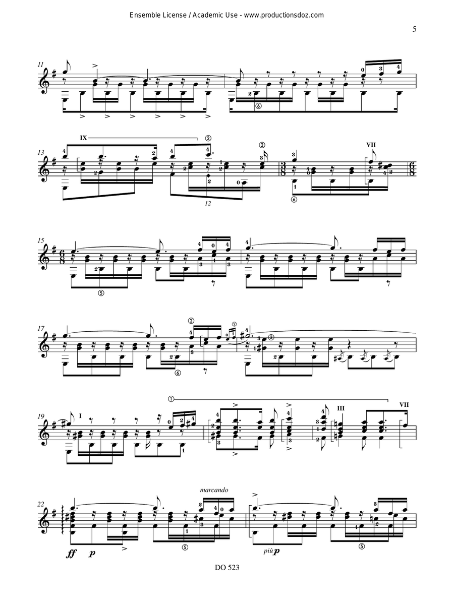 Danza Espanola nos 5 & 10, La maja de Goya Classical Guitar scores gallery preview page 5