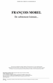 Subitement lointain