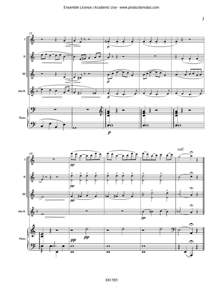 Ma mère l'oye (4 fl. / pno) Flute Solo scores gallery preview page 3