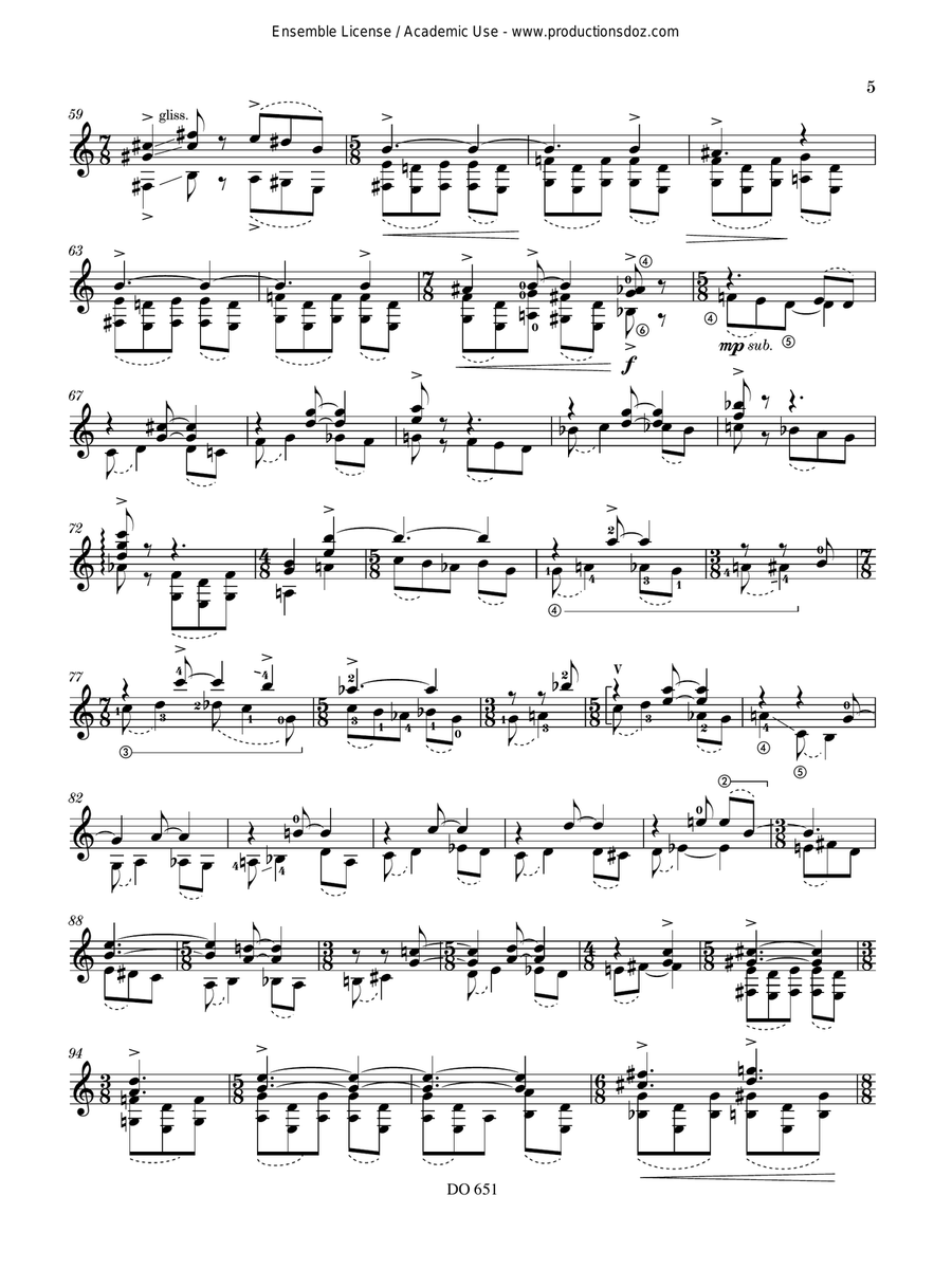 Trois postludes Trois postludes Classical Guitar scores gallery preview page 5