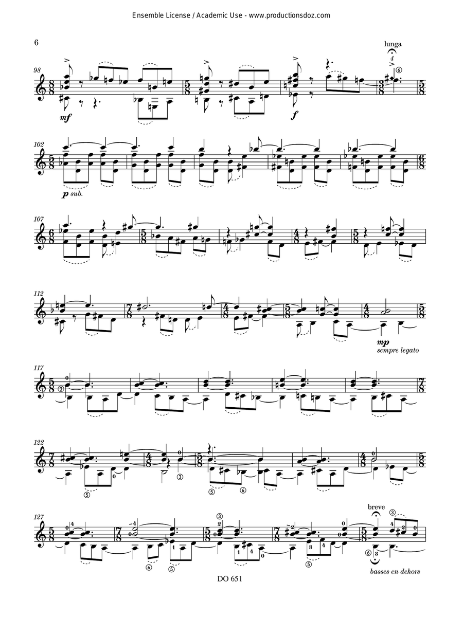 Trois postludes Trois postludes Classical Guitar scores gallery preview page 6