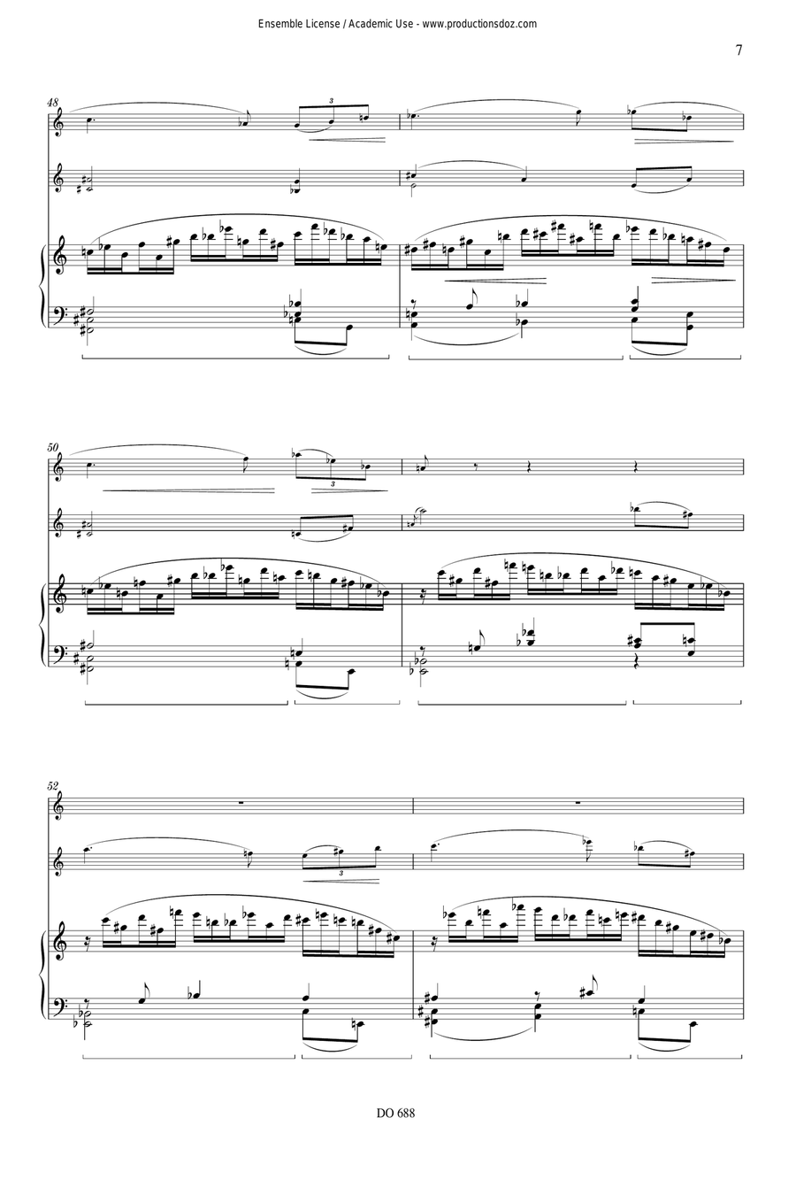 Trio pour hautbois, violon et piano opus 82 Violin scores gallery preview page 7