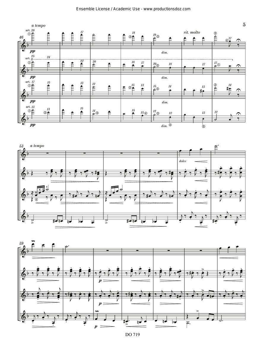 Córdoba, Op. 232 Córdoba, Op. 232 Guitar Ensemble scores gallery preview page 5