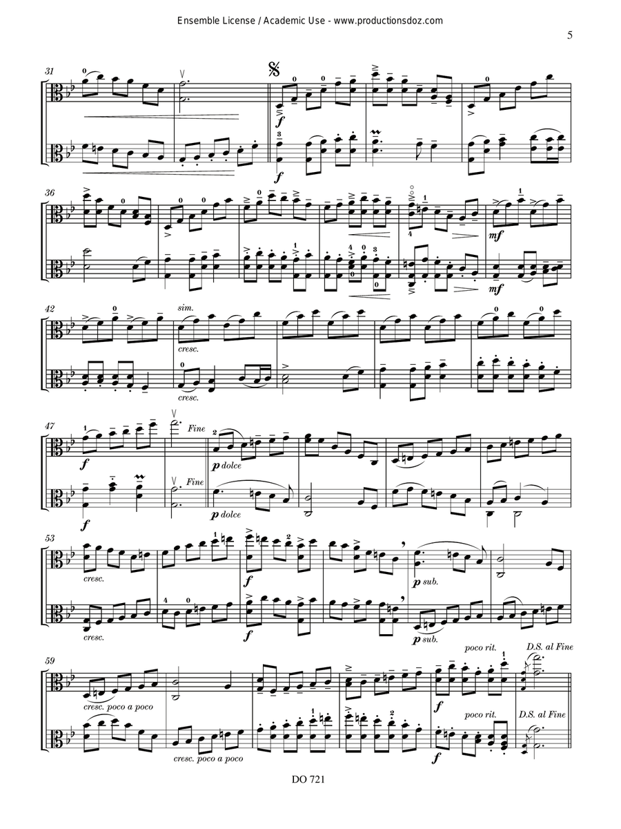 Voyage à deux, version pour 2 altos Viola scores gallery preview page 5