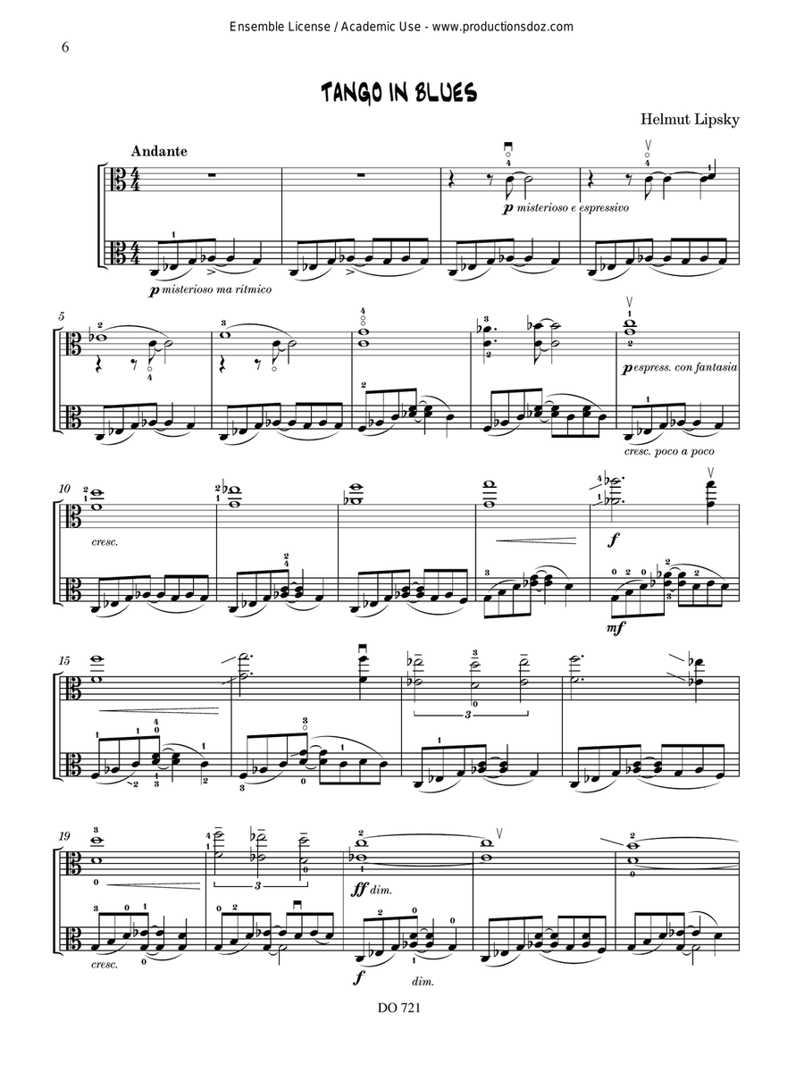 Voyage à deux, version pour 2 altos Viola scores gallery preview page 6