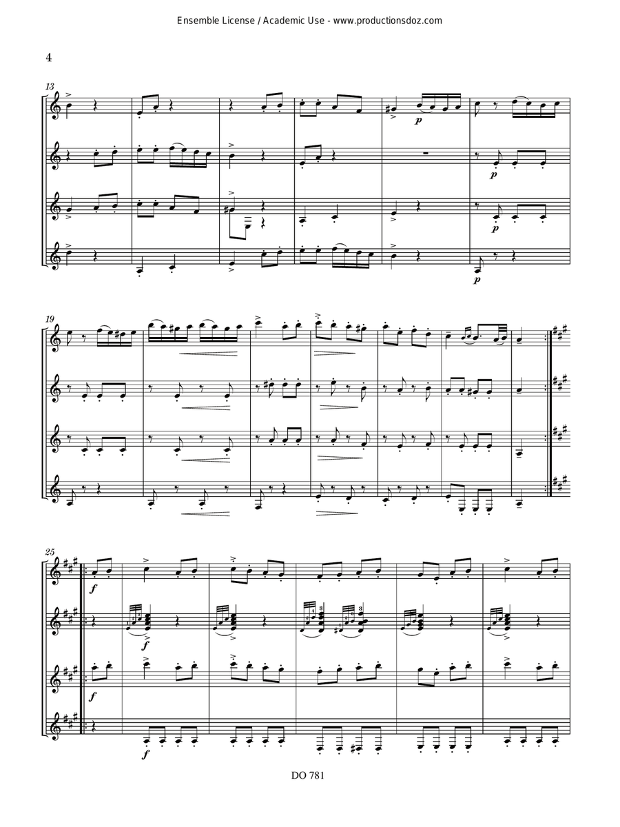 Rondo alla turca Rondo alla turca Guitar Ensemble scores gallery preview page 4
