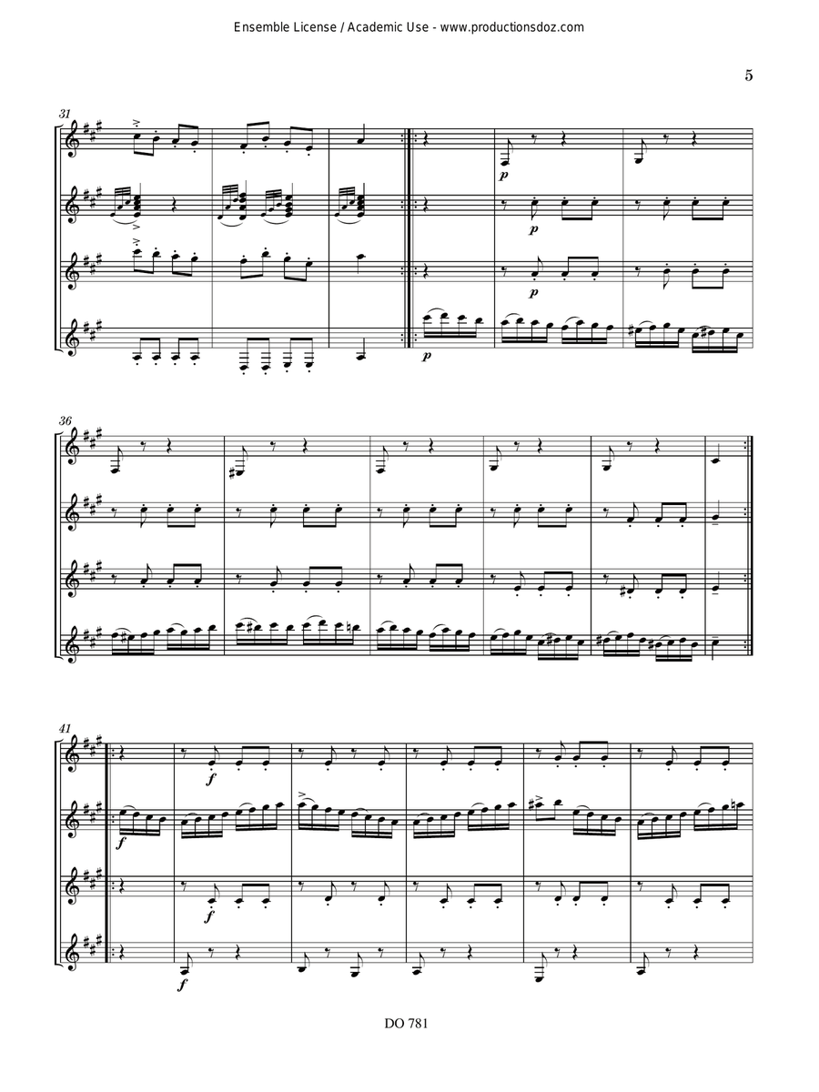 Rondo alla turca Rondo alla turca Guitar Ensemble scores gallery preview page 5