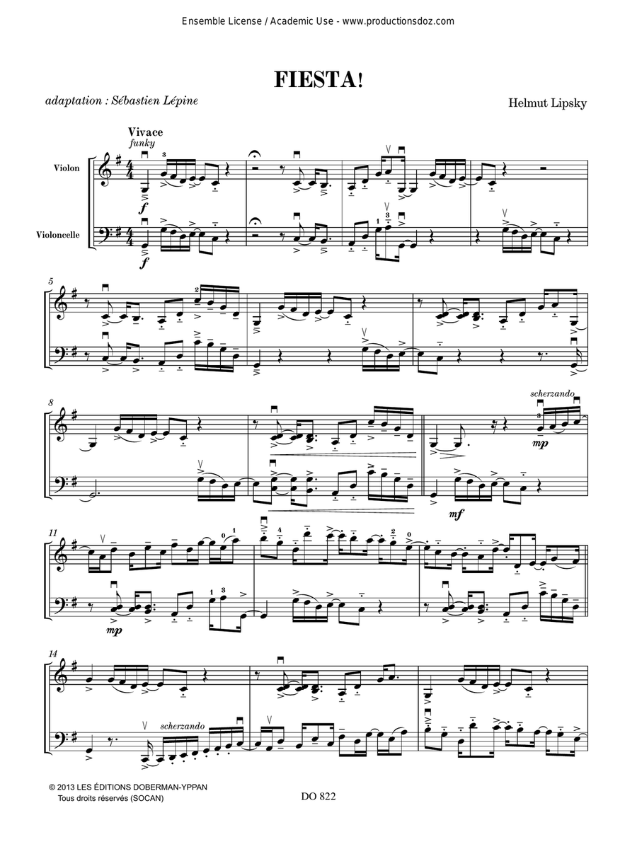 Fiesta! Fiesta! Violin scores gallery preview page 3