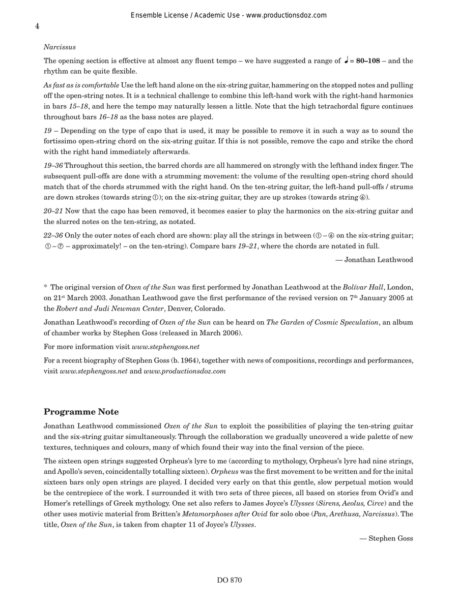 Oxen of the Sun Oxen of the Sun Classical Guitar scores gallery preview page 4