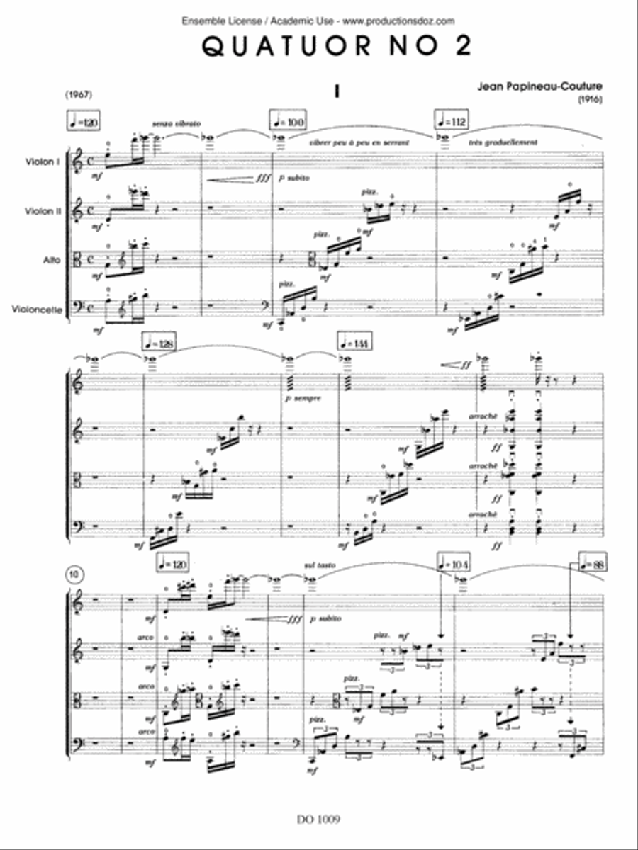 Quatuor à cordes no. 2 Quatuor à cordes no. 2 String Quartet scores gallery preview page 3