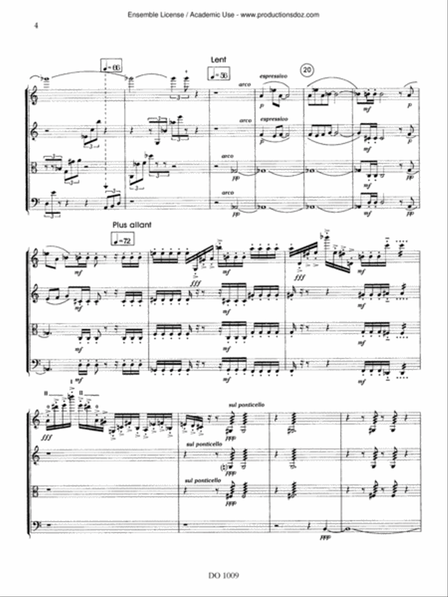 Quatuor à cordes no. 2 Quatuor à cordes no. 2 String Quartet scores gallery preview page 4