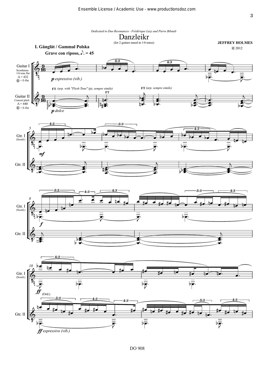 Danzleikr Danzleikr Classical Guitar scores gallery preview page 3
