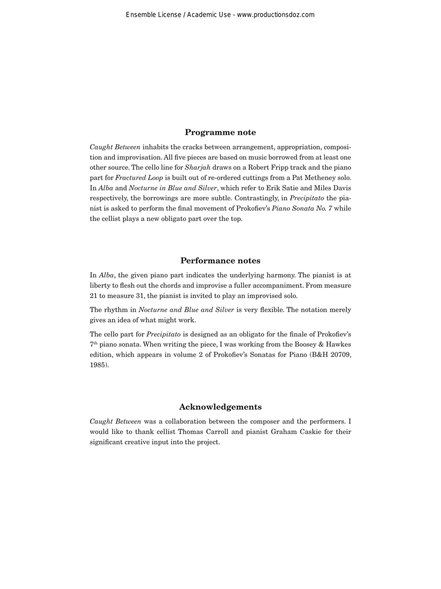 Caught Between Caught Between Piano Trio scores gallery preview page 3