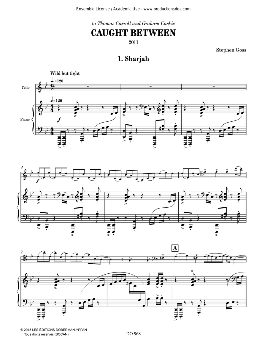 Caught Between Caught Between Piano Trio scores gallery preview page 5