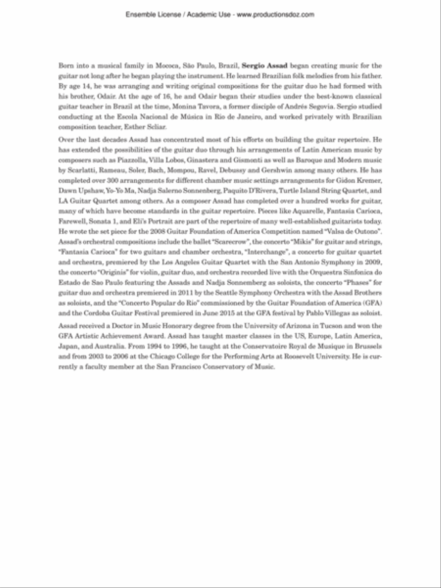 Suite Brasileira No. 4 Classical Guitar scores gallery preview page 2