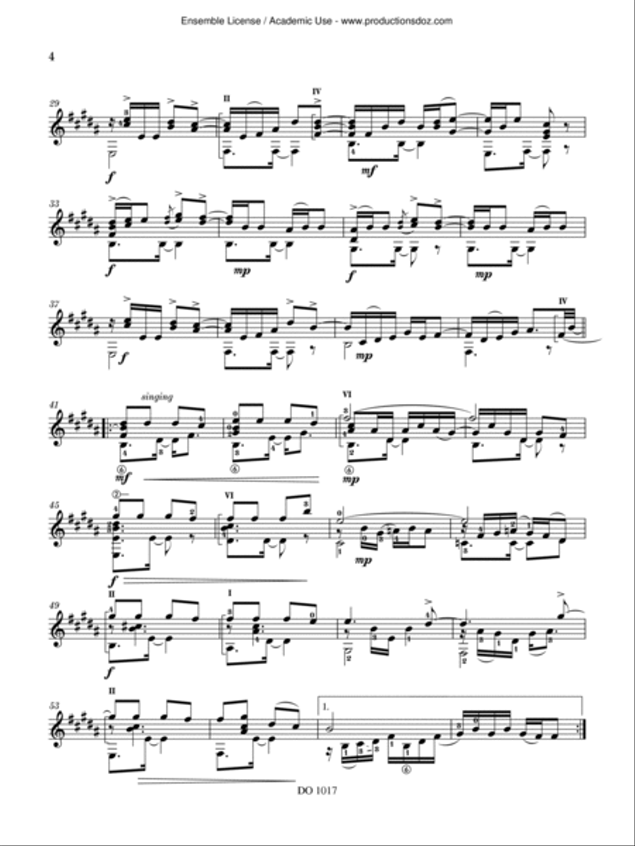 Suite Brasileira No. 4 Classical Guitar scores gallery preview page 4