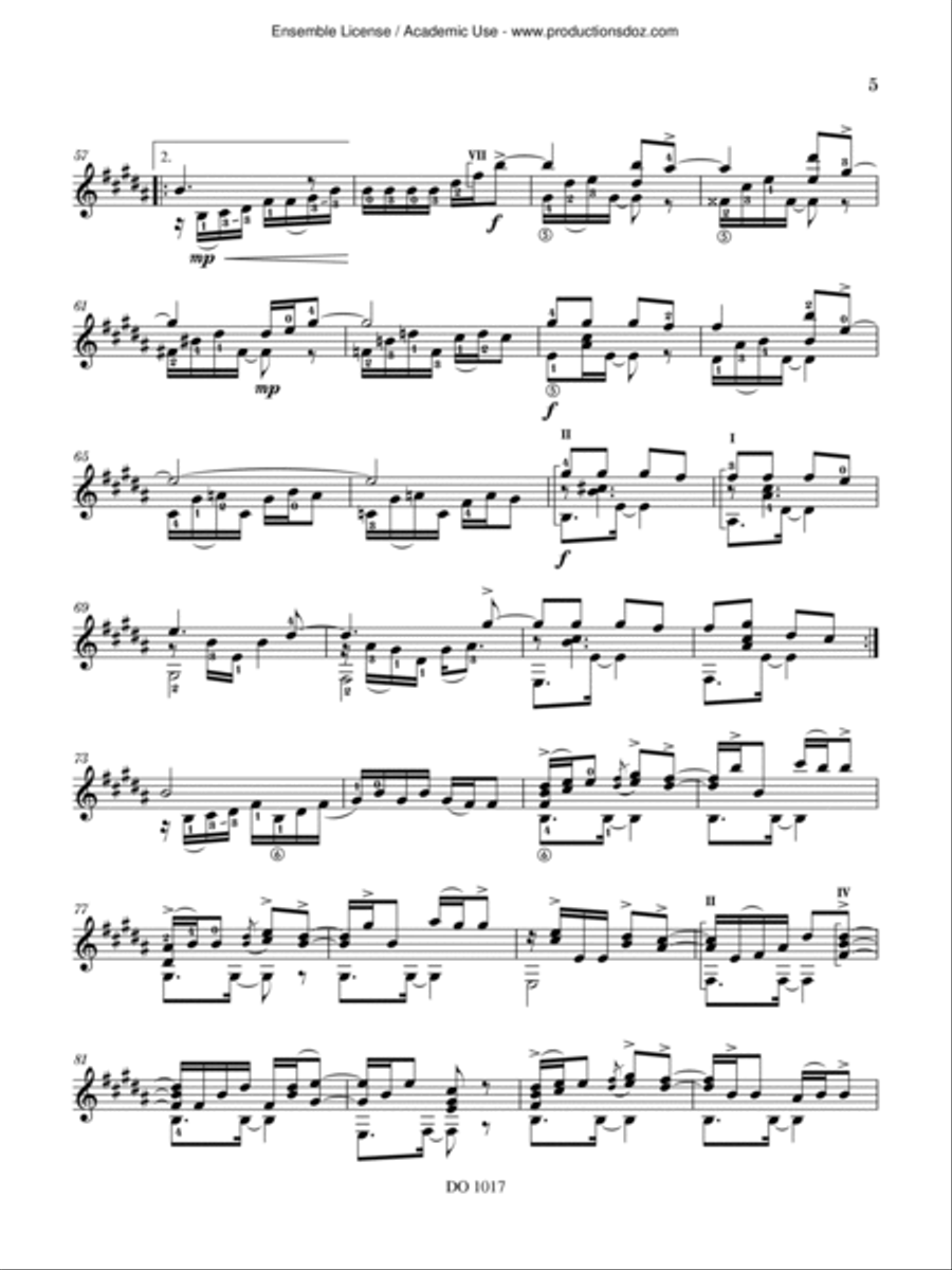Suite Brasileira No. 4 Classical Guitar scores gallery preview page 5