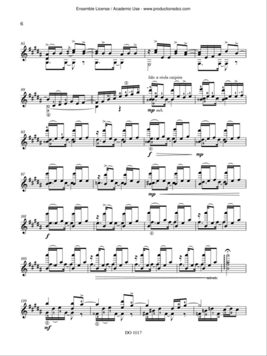 Suite Brasileira No. 4 Classical Guitar scores gallery preview page 6