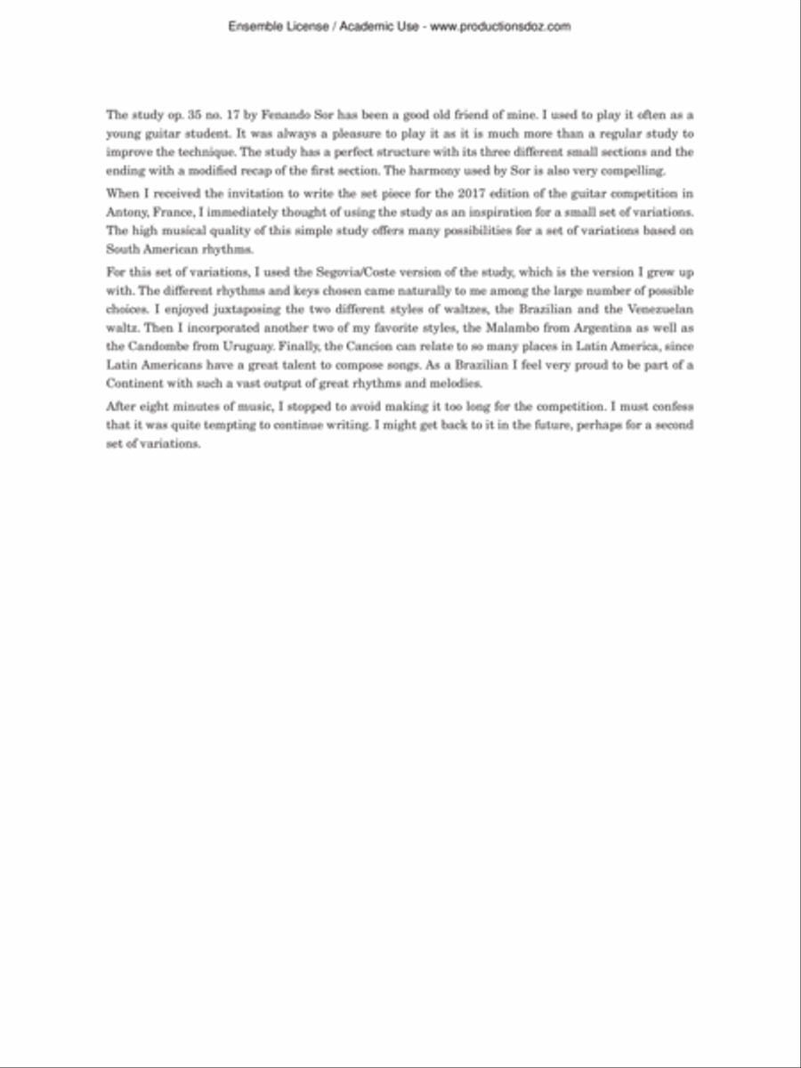 Variaciones sudamericanas Classical Guitar scores gallery preview page 3