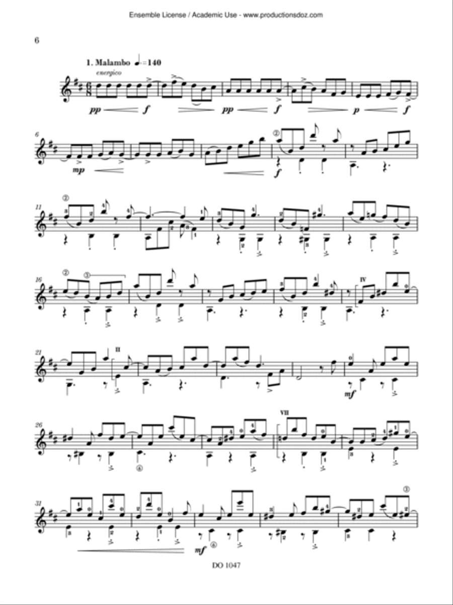 Variaciones sudamericanas Classical Guitar scores gallery preview page 6