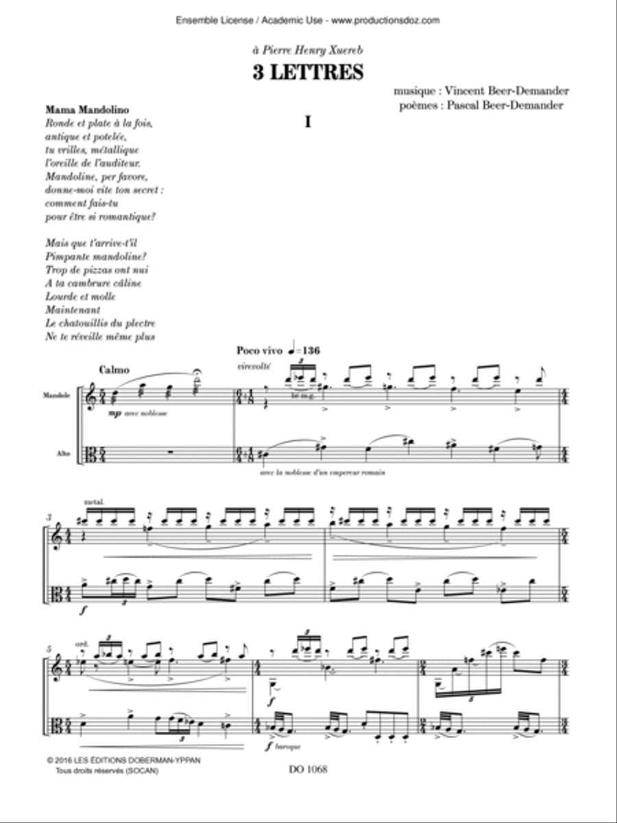 3 Lettres 3 Lettres Viola scores gallery preview page 3