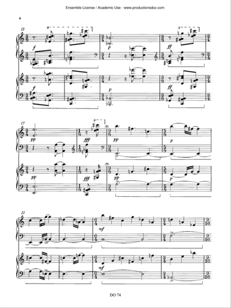 Quatre préludes Quatre préludes Piano scores gallery preview page 4