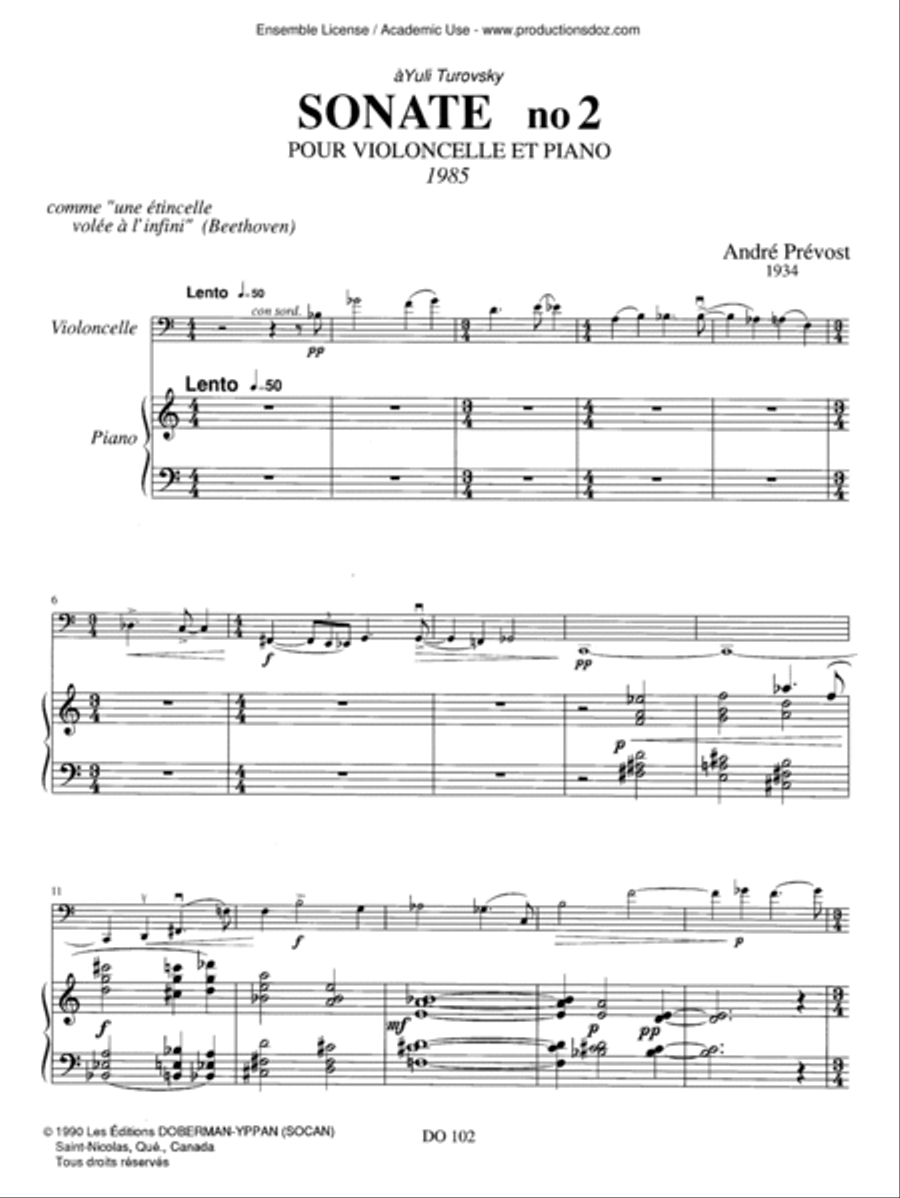 Sonate no. 2 Sonate no. 2 Piano Accompaniment scores gallery preview page 3