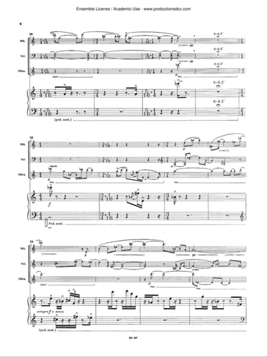 Quintette (fl. / ob. / cello / pno / perc.) Flute scores gallery preview page 4