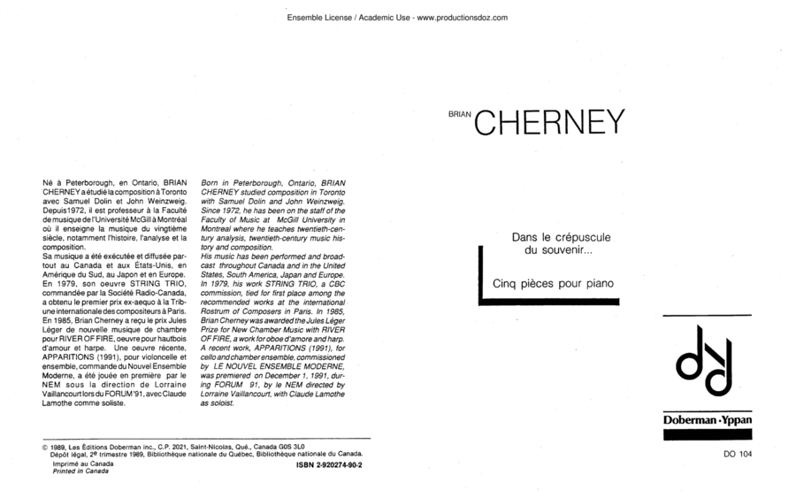 Dans le crépuscule du souvenir Piano Solo scores gallery preview page 1