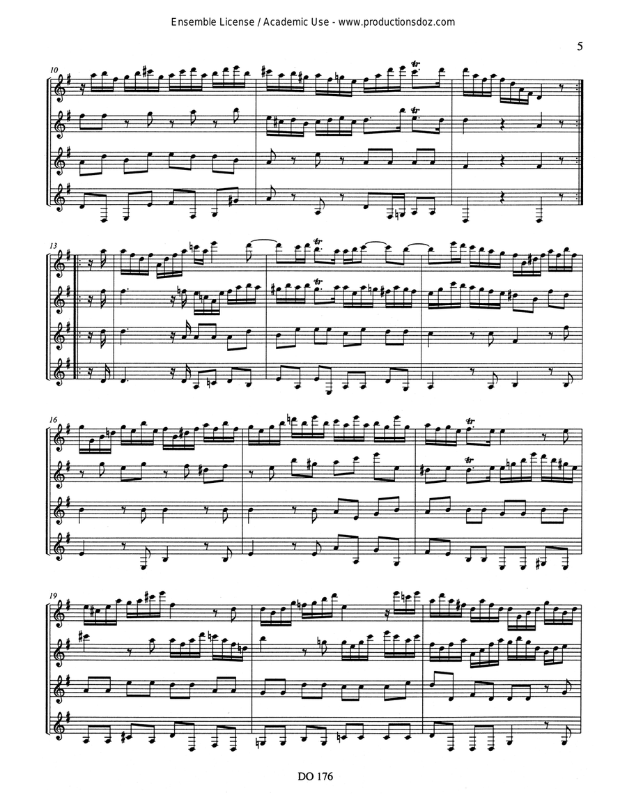 Concerto in G by Georg Philipp Telemann Guitar Ensemble - Digital Sheet Music page 5