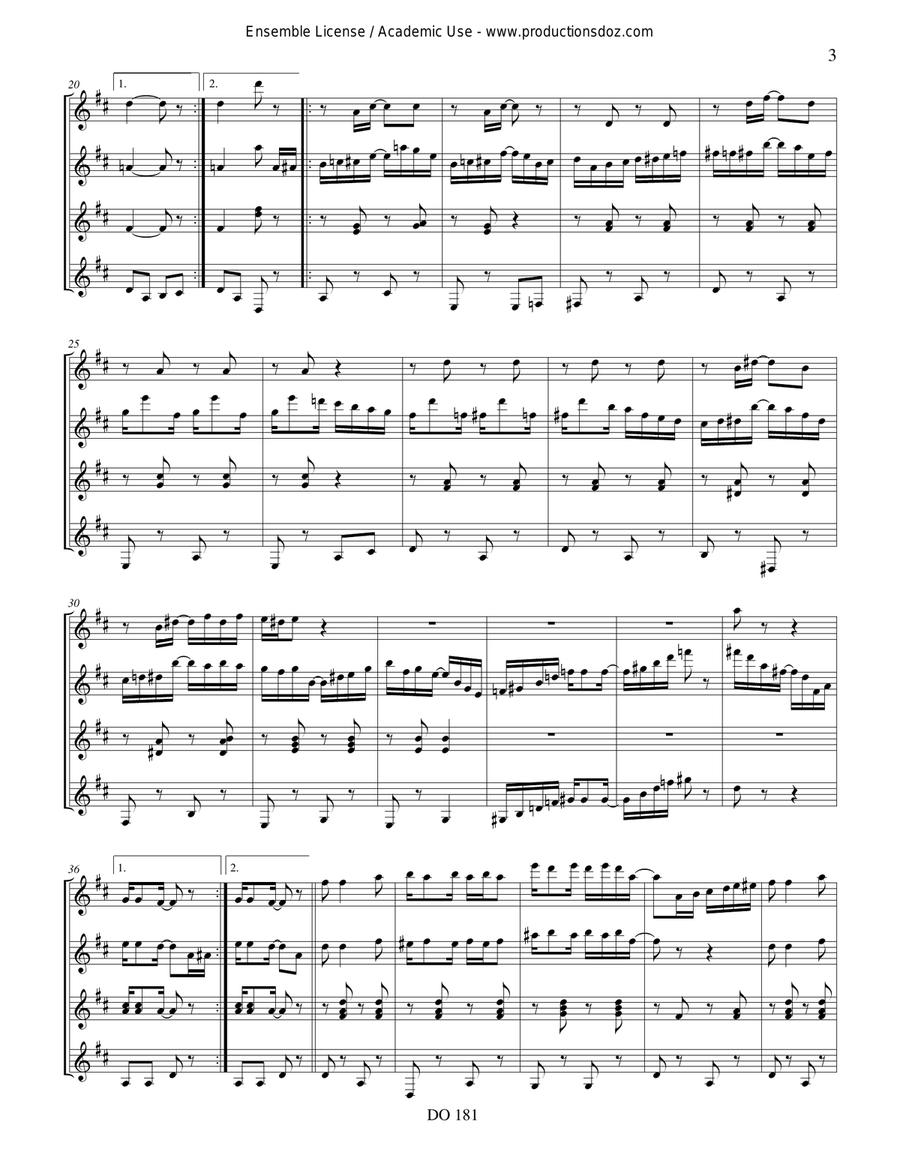 Three Pieces... Easy Winners-Solace-Elite Syncopations Guitar Ensemble scores gallery preview page 3