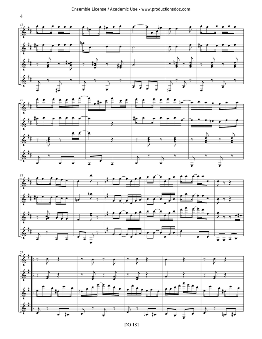 Three Pieces... Easy Winners-Solace-Elite Syncopations Guitar Ensemble scores gallery preview page 4