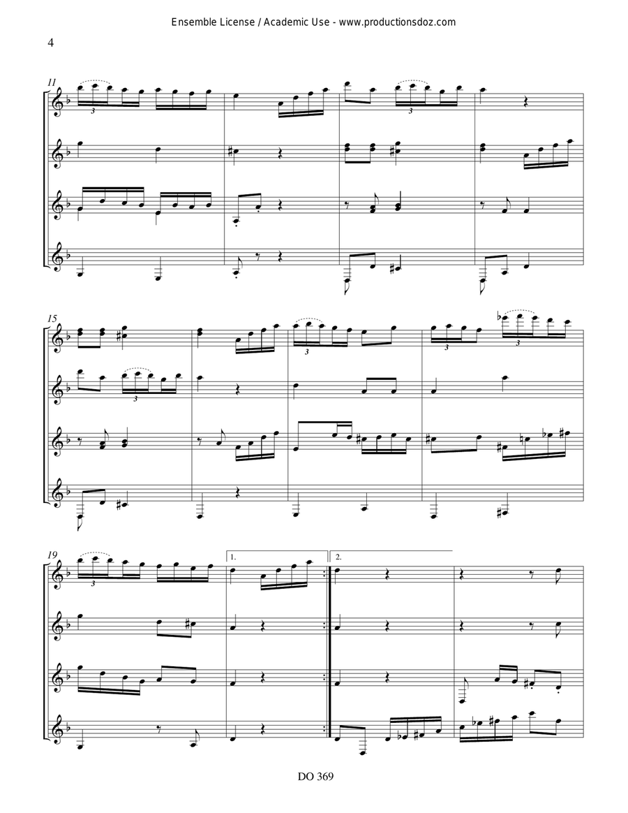 Pavana-Capricho op.12 Pavana-Capricho op.12 Guitar Ensemble scores gallery preview page 4