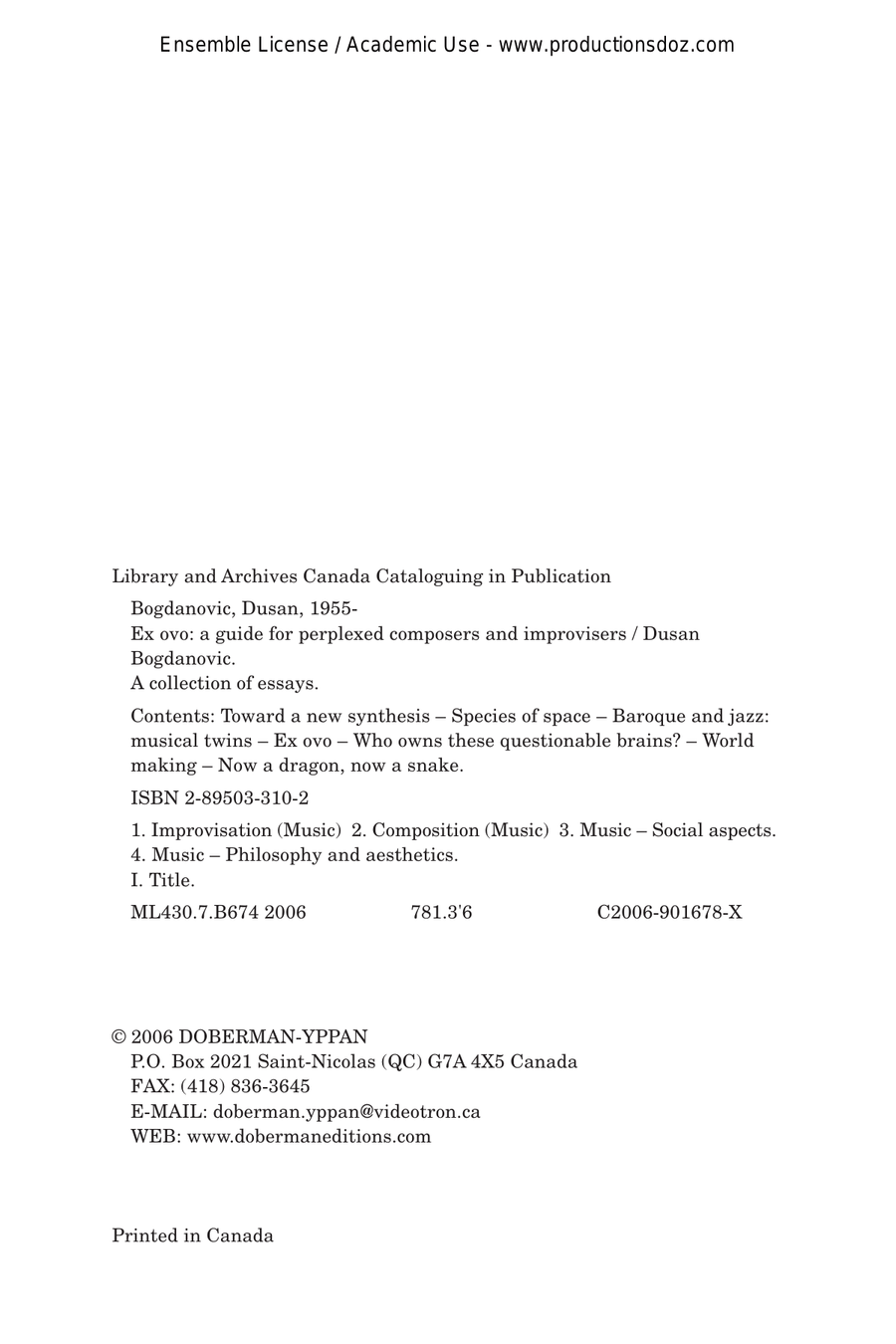 Ex ovo - A guide (book) Ex ovo - A guide (book) Collection / Songbook scores gallery preview page 7