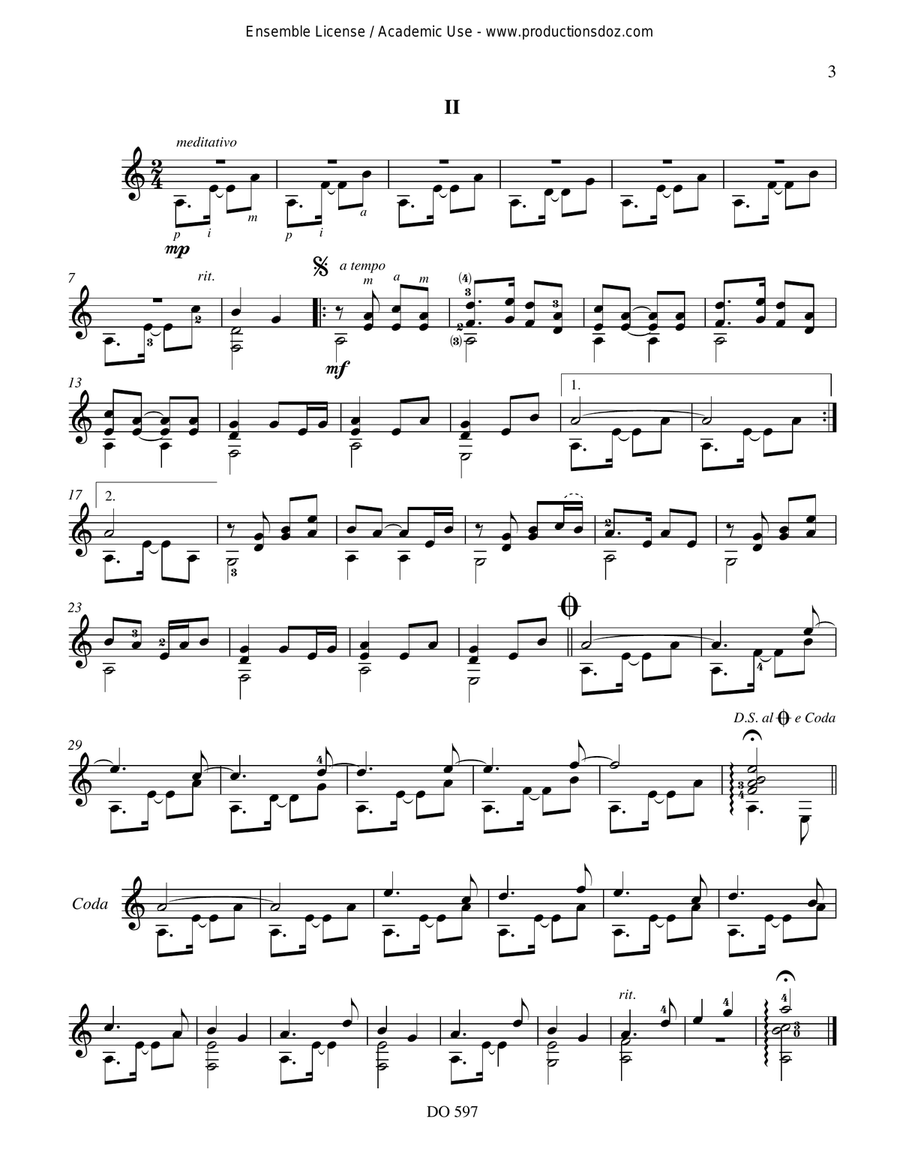 Five Short Pieces (CD included) Classical Guitar scores gallery preview page 3