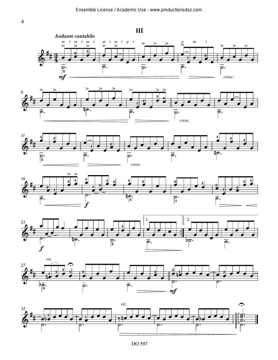 Five Short Pieces (CD included) Classical Guitar scores gallery preview page 4