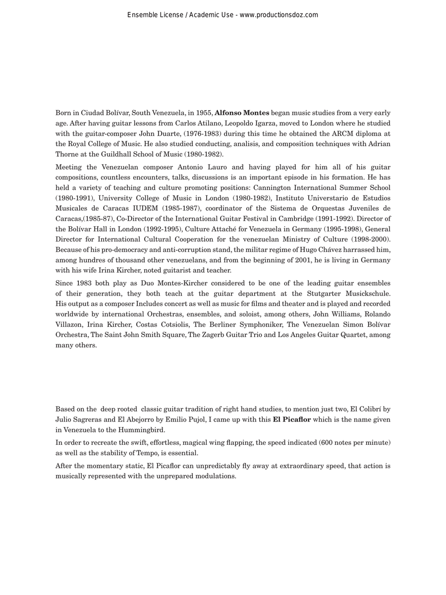 El Picaflor El Picaflor Classical Guitar scores gallery preview page 2