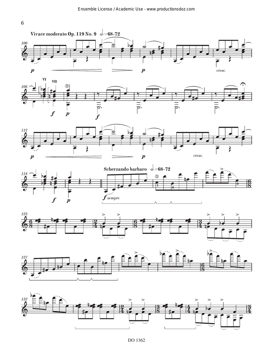 Bagatelles with Fantasies Classical Guitar scores gallery preview page 6