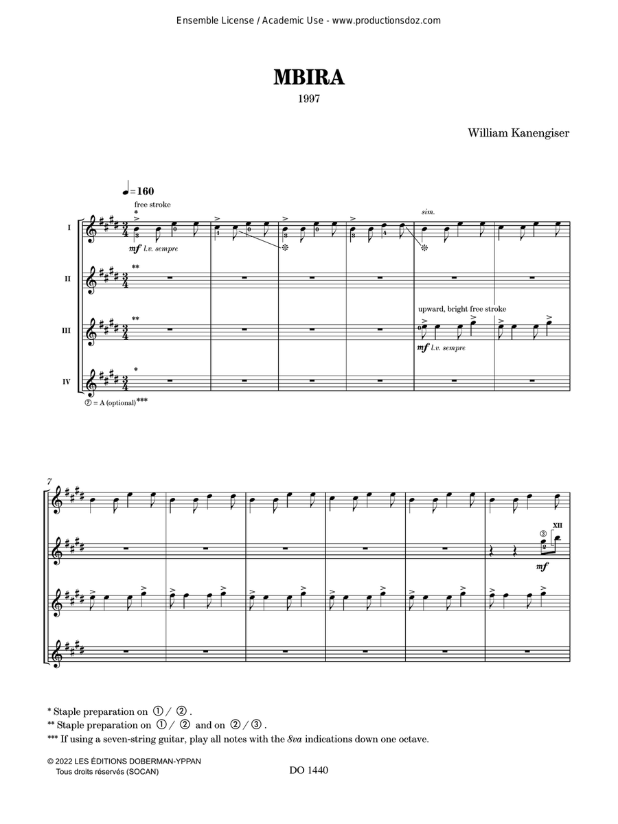 Mbira Mbira Guitar Ensemble scores gallery preview page 2