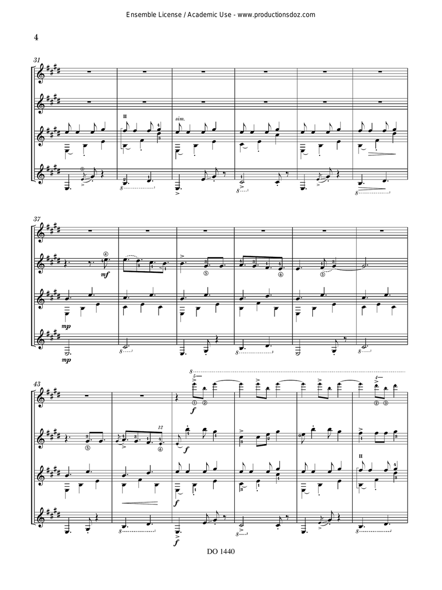 Mbira Mbira Guitar Ensemble scores gallery preview page 4
