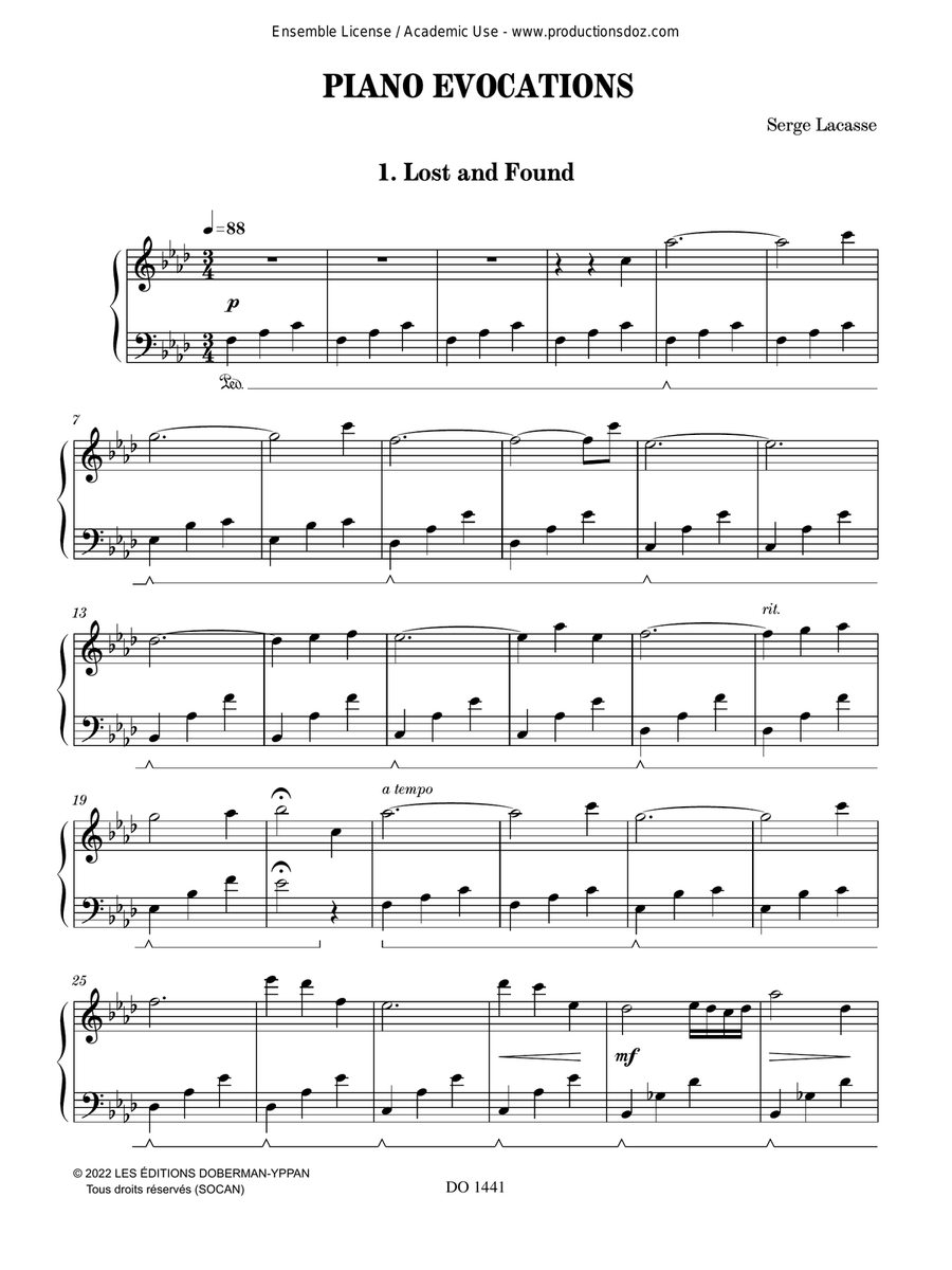 Piano Evocations Piano Evocations Piano Solo scores gallery preview page 2