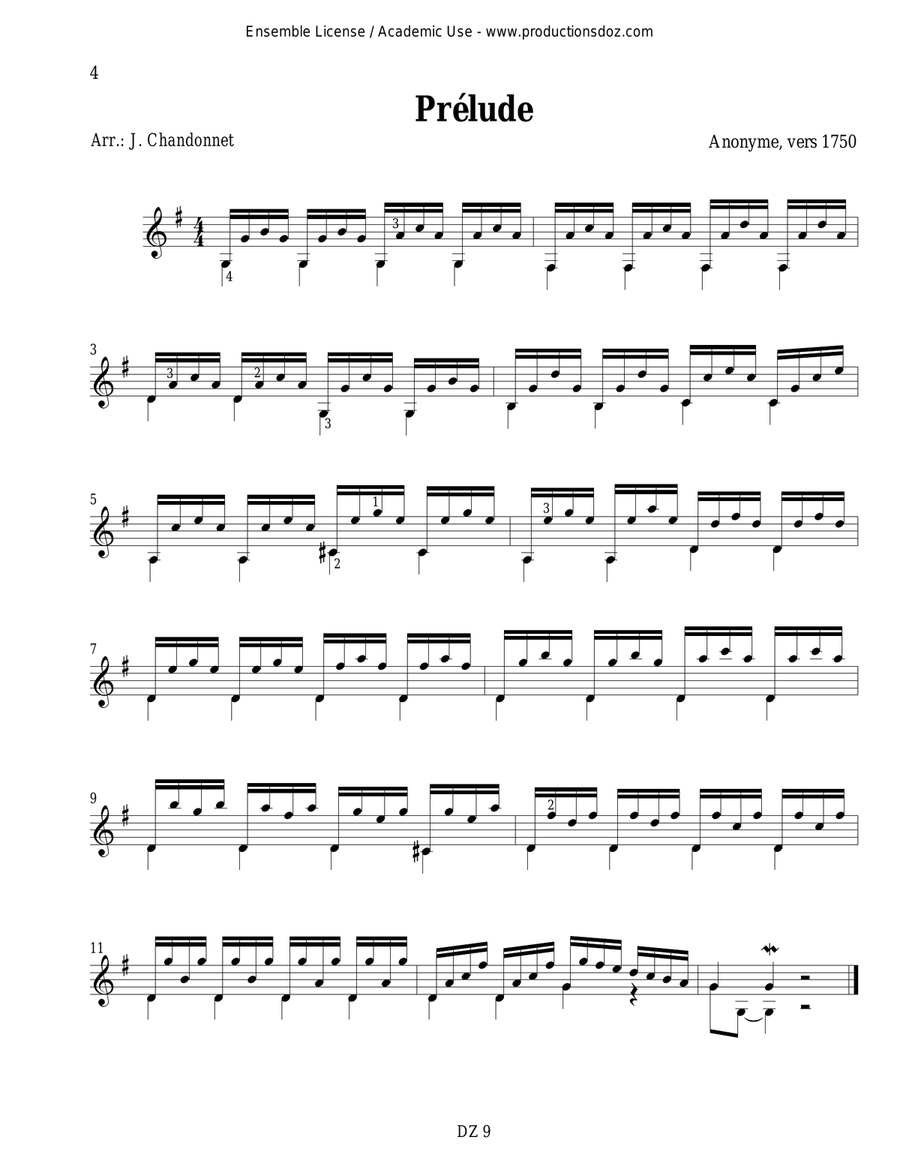 Musique baroque pour guitare seule Classical Guitar scores gallery preview page 4