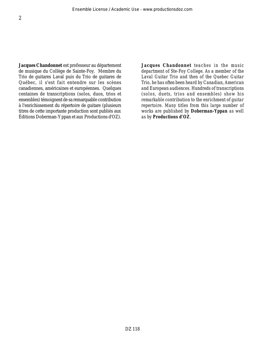4 pièces inspirées de poèmes de Verlaine Classical Guitar scores gallery preview page 2